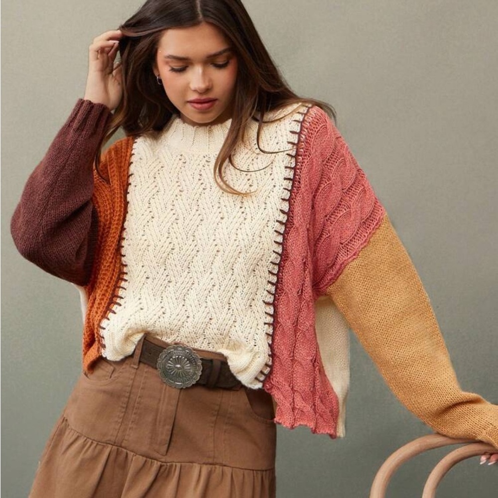 Color block sweater